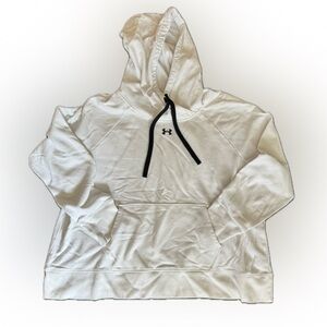 Under Armour White Pullover Hoodie with Black Accents Women’s 2X